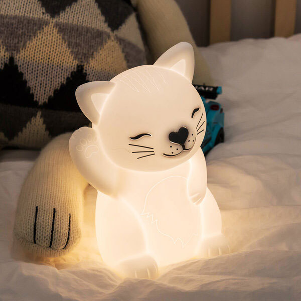 [레토] 충전식 무선 실리콘 미니 LED 동물 무드등 LML-C07 (고양이) 이미지