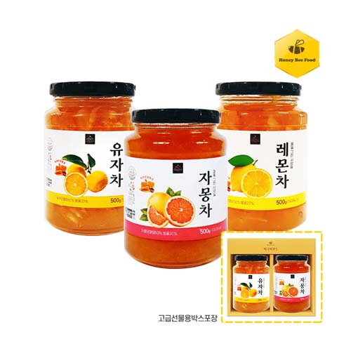 [허니비푸드] 꿀을 그린사람들 과일차 2종 F세트(레몬차500g+레몬차500g) 이미지